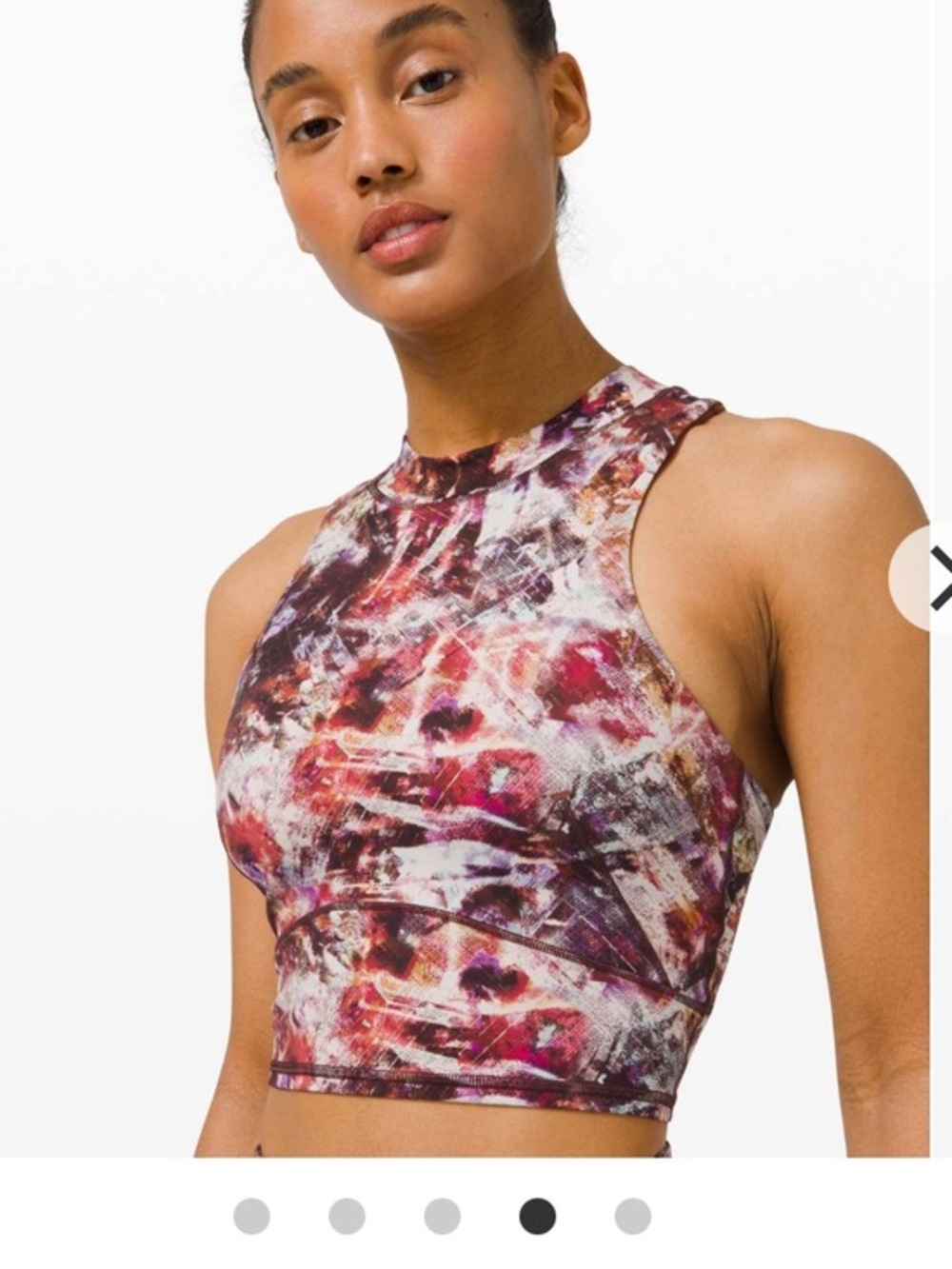 lululemon Everlux And Mesh  Abstract High-Neck Crop Tank